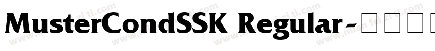 MusterCondSSK Regular字体转换
